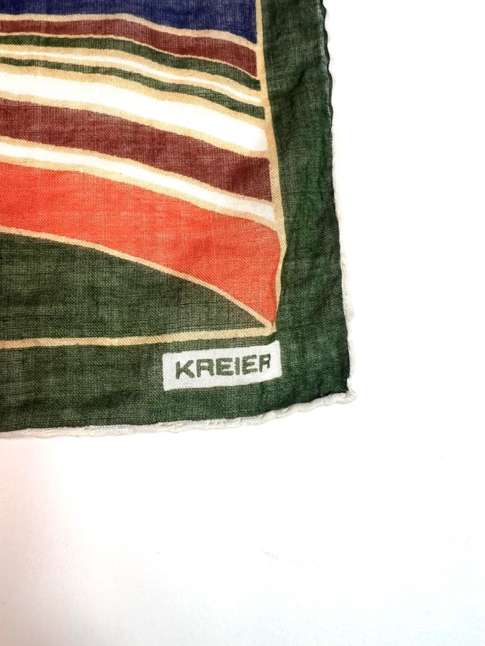 Beautiful Vintage Kreier Handkerchief Scarf - Picture 2 of 5